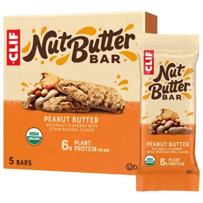 5CT CLIF Nut Butter Bar Peanut Butter flavor, featuring organic rolled oats with a creamy peanut butter filling( Mar 28, 2027)