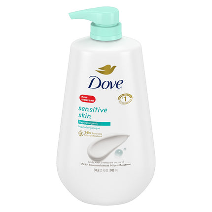 Dove Sensitive Skin Body Wash in 30.6 fl oz pump bottles