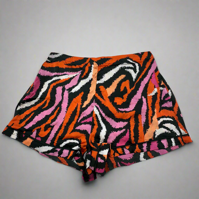 Diane von Furstenberg Colorful Zebra Print Shorts - New Without Tags, Size S