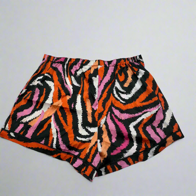 Diane von Furstenberg Colorful Zebra Print Shorts - New Without Tags, Size S