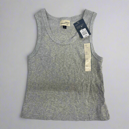 Universal Thread Heather Grey Ribbed Tank Top, Size M, New