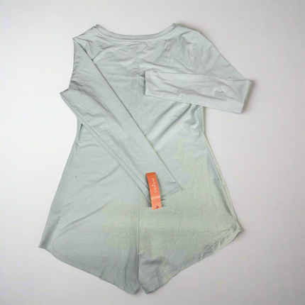 Colsie Women’s Mint Green Button-Front Long-Sleeve Romper - New