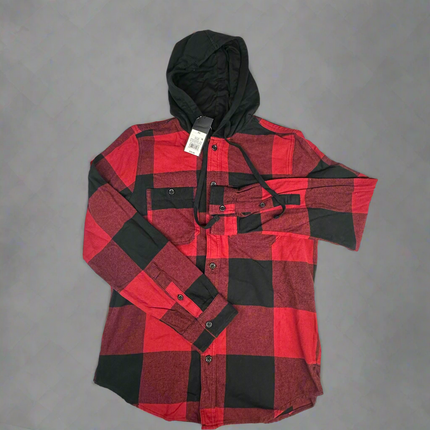 Original Use Men’s Hooded Flannel Shirt Jacket - New - Size XS