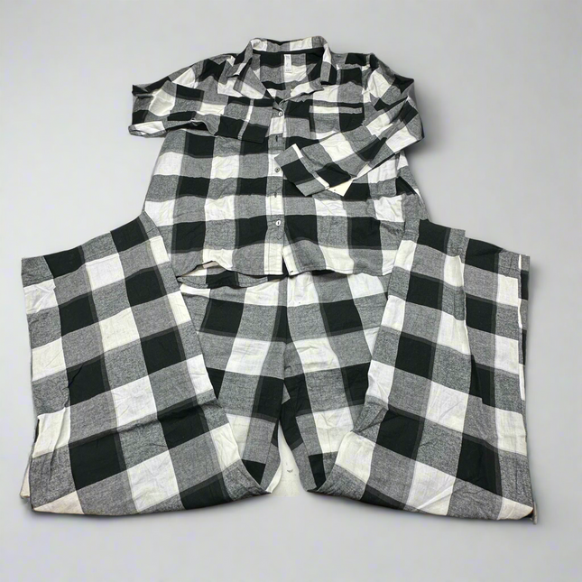 Stars Above Women’s 2-Piece Buffalo Check Pajama Set - New - Size XL