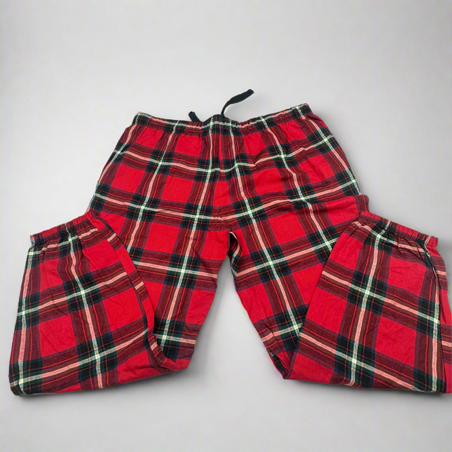 Stars Above Women’s Red Plaid Jogger Pajama Pants, Size XXL, New