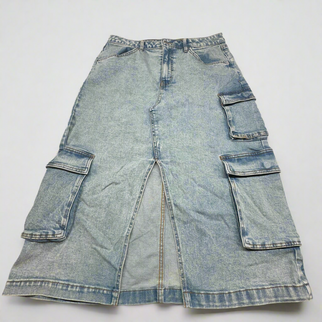 Wild Fable Women’s Denim Cargo Skirt, Size L, New Without Tags