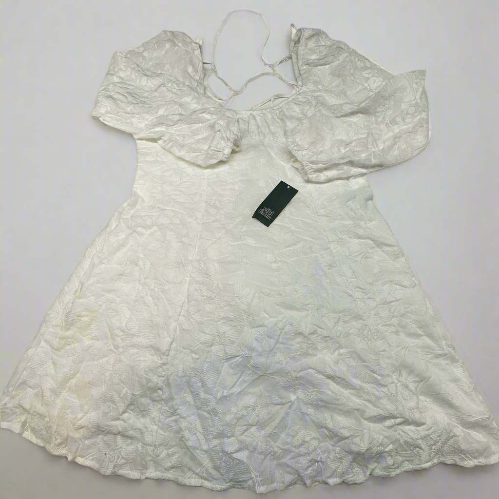 Wild Fable Women's White Puff Sleeve Mini Dress - Size XL Wild Fable Women's White Puff Sleeve Mini Dress - Size XL