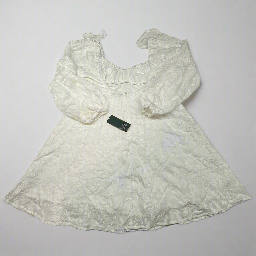 wild fable white dress katiegwenbaranowski on LTK front halter neckline with adjustable behind Women's Bubble Mini A-Line Dress