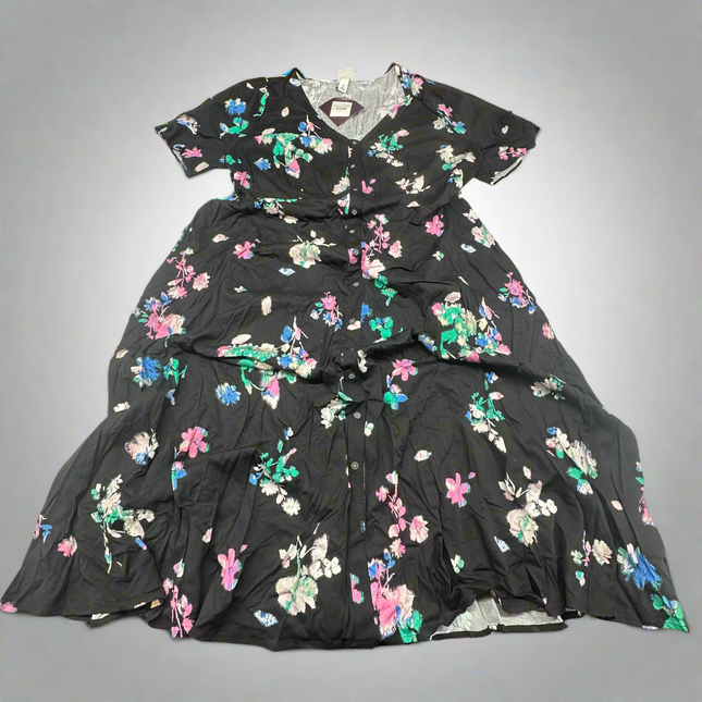 Ava & Viv Multi-Color Floral Button-Down Dress - Size 1X - New