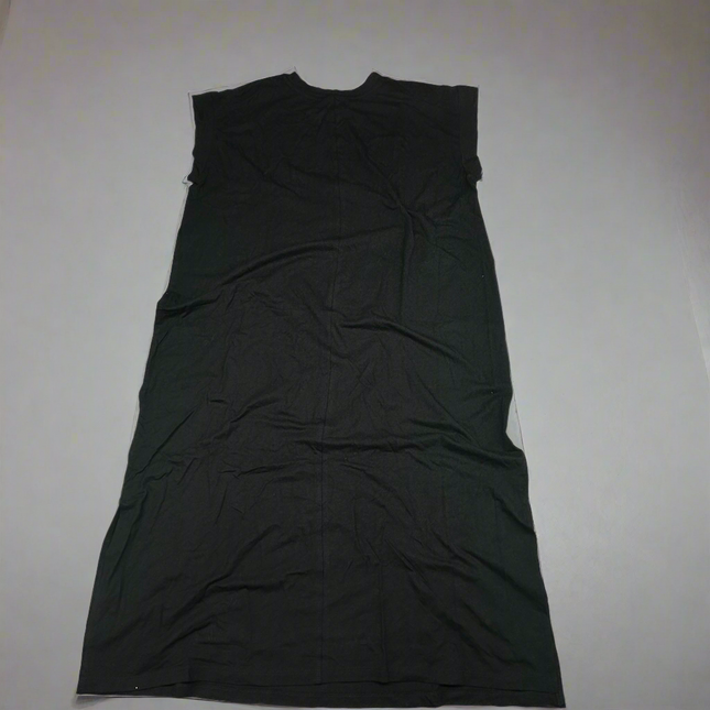 A New Day Black Sleeveless T-Shirt Dress with Lightweight Fabric - New L