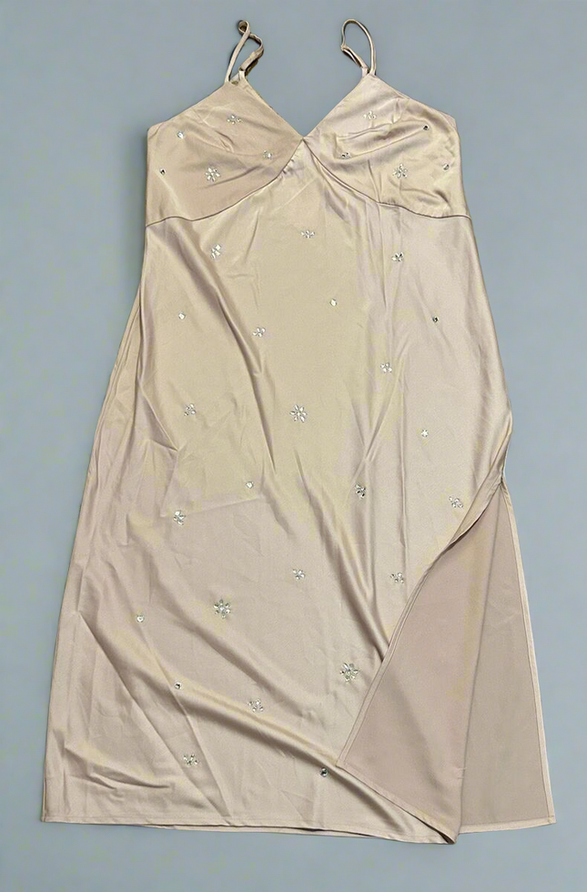 A New Day Pink Embellished Midi Slip Dress  Pink - New Without Tags XXL