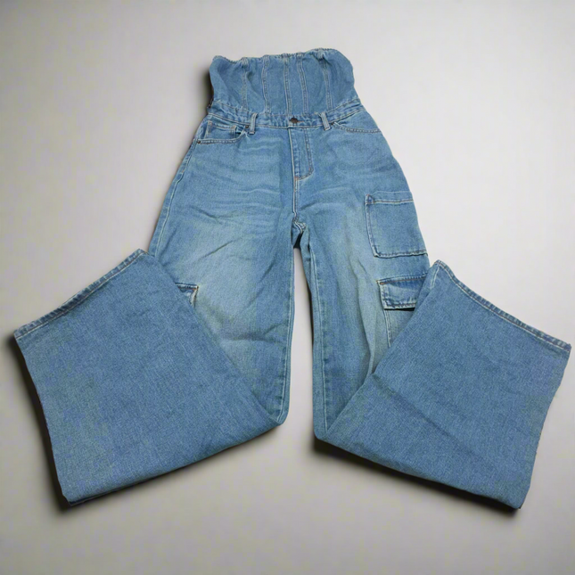 Wild Fable Women’s Cargo Denim Jumpsuit - New Size M