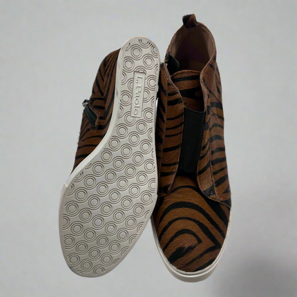 Linea Paolo Tiger Print Wedge Sneakers (Size 6, New Without Box)