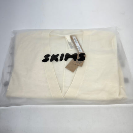 SKIMS Featherweight Cashmere Cardigan Pearl White Size M New