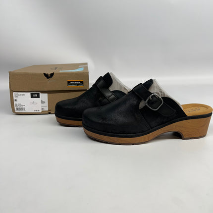 Clarks Women's Paizlee Nora Clog Black Suede Size 11W New