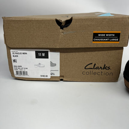 Clarks Women's Paizlee Nora Clog Black Suede Size 11W New