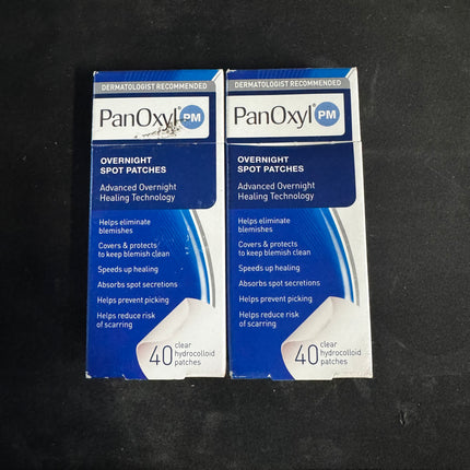 PanOxyl PM Overnight Spot Patches, Advanced Hydrocolloid Healing Technology, Fragrance-Free, 2 Pack, New