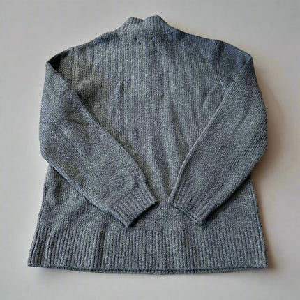 Men's Grey Wool Knit Sweater - Jason Bolden, New - Size L