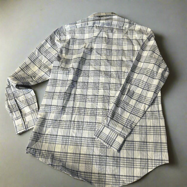 Men's Button-Down Wrinkle-Free Stretch Slim Fit Pattern Shirt - Van Heusen, New With Imperfection- Size M