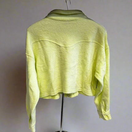 Women's Neon Green Cropped Fleece Sweater - Wild Fable, New, SIze- XXS,XS,S,XL