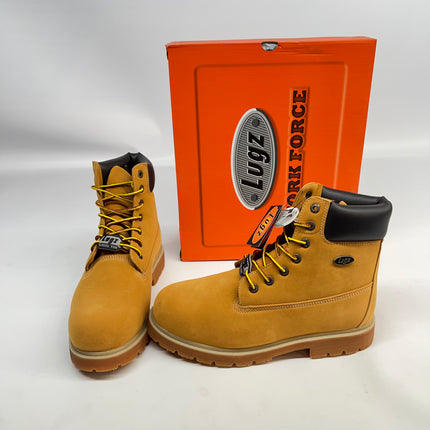 Men's Lugz Drifter 6 Steel Toe Boot Golden Wheat, Size 11, Wide, New