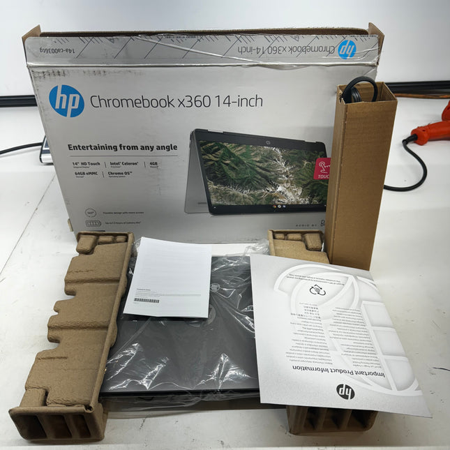 HP 14" Chromebook - Intel Processor - 4GB RAM, 64GB Flash Storage, Silver (14a-nf0002tg), New Open Box