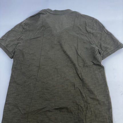Vince Men's Olive Green Short Sleeve Slub Polo, New Without Tags, Size M