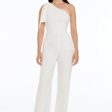 Dress the Population Women's Off-White Tiffany Jumpsuit, New with Minor Imperfection, Size L