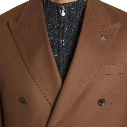 Jack Victor Men's Martin Double-Breasted Wool Sport Coat, Brown, New, Size 42R