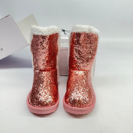 Olivia Miller Girl Glitter Boots, Pink, New with Imperfection, Size 2