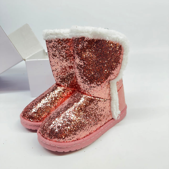 Olivia Miller Girl Glitter Boots, Pink, New with Imperfection, Size 2