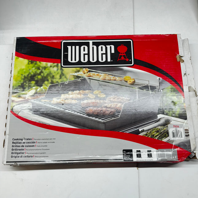 Weber Cooking Grates for Genesis 300 Series Grills (Model 7524) Set of 2- New