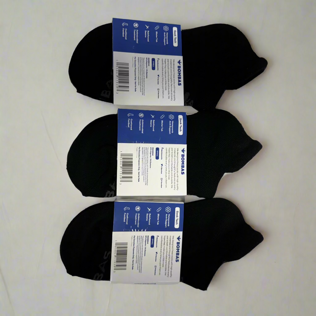 BOMBAS Socks Women’s Ankle Arch Support Size Small 4-7.5 (3 Pairs, Made for Donation Purposes Only) New