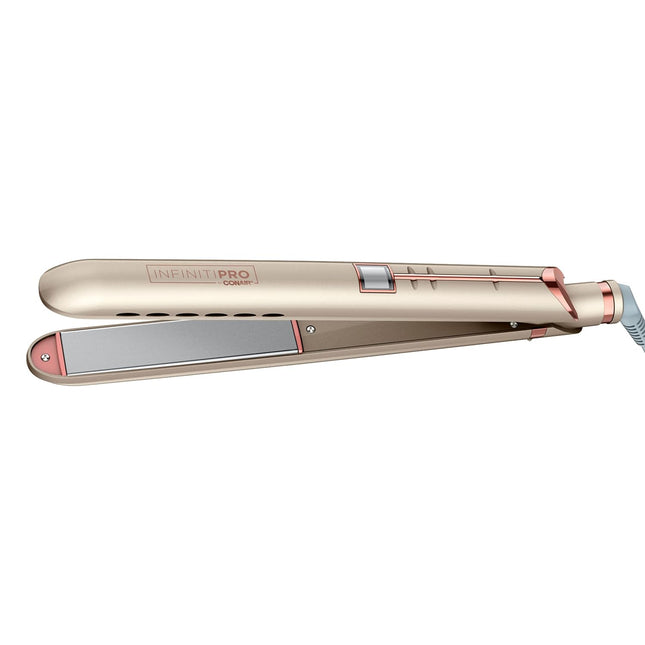INFINITIPRO BY CONAIR Frizz Free Titanium Ceramic Flat Iron, 1-Inch – Open Box
