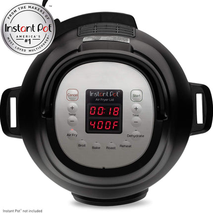  Instant Pot Air Fryer Lid 6 in 1 No Pressure Cooking Functionality 6 Qt 1500 W Black
