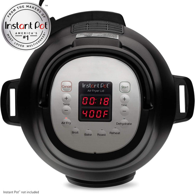 Instant Pot Air Fryer Lid 6 in 1 No Pressure Cooking Functionality 6 Qt 1500 W Black