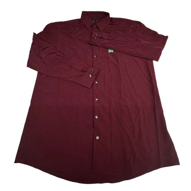 J. Ferrar Men's Stretch Dress Shirt Burgundy XL Big & Tall New Without Tags
