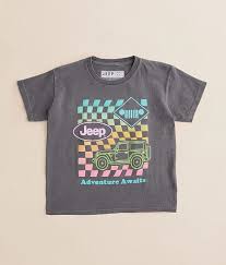 Jeep Spirit Graphic T-Shirt Grey Gravel Size S New with Imperfections