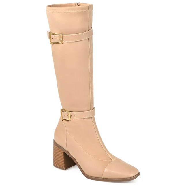 Journee Collection Women's Gaibree Tru Comfort Foam Stacked Heel Knee-High Boots - Size 8.5 (Open Box)

