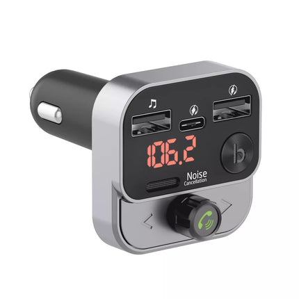 Just Wireless FM Transmitter with USB-C and USB-A Charging Port - Black - Open Box