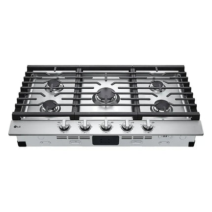 LG 36" Built-In Gas Cooktop 5 Burners Stainless Steel Open Box w/ Imperfection
