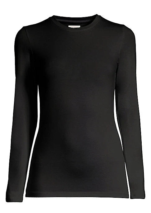 L'Agence Black Long Sleeve Tee Size L New