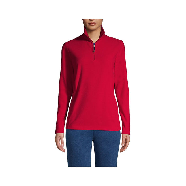 Lands' End Women's Anyweather Fleece Quarter Zip Pullover - Soft & Cozy, Size M New

