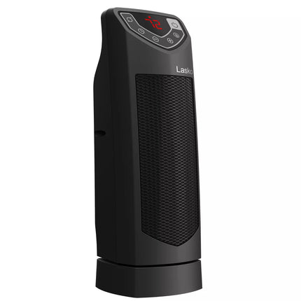 Lasko Ceramic Mini Tower Heater - 1500W, Portable Indoor Space Heater, Black (Open Box)
