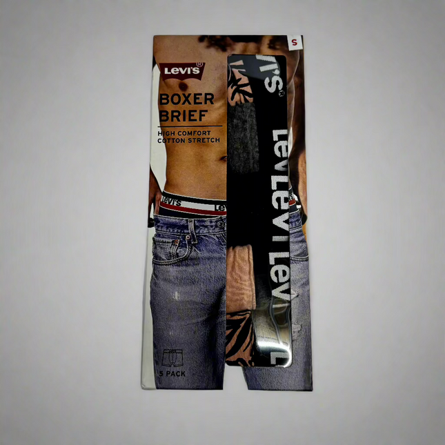 Levi's 5-Pack High Comfort Cotton Stretch Boxer Briefs New Sizes S, M, and XL