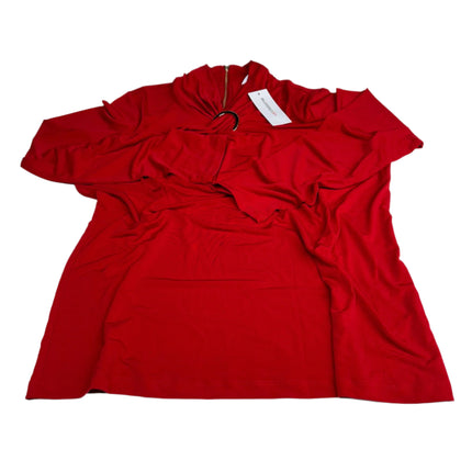 Liz Claiborne Red Twist Front Long Sleeve Dress Size L New

