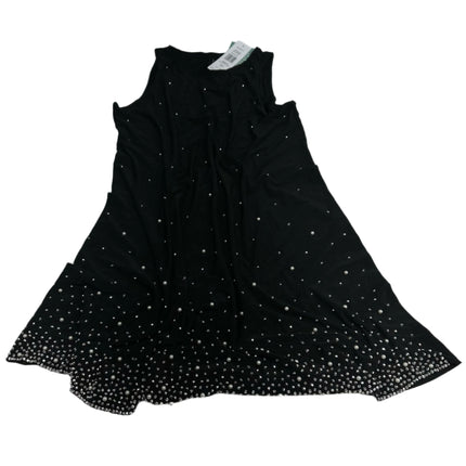 MSK Black Sleeveless Embellished Swing Dress Size L New
