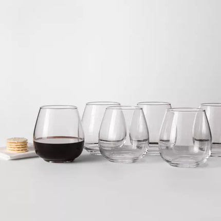 Made by Design Stemless Wine Glass Set of 5 – Clear – Open Box
