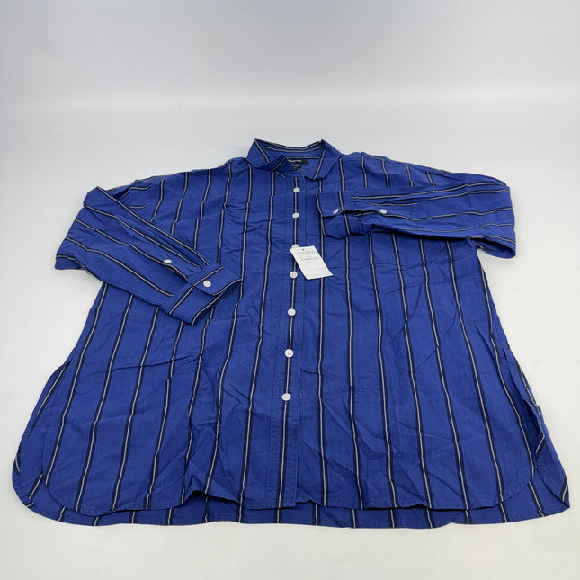 Madewell Blue Striped Oversized Button-Up Shirt Men’s Size M New Without Tags