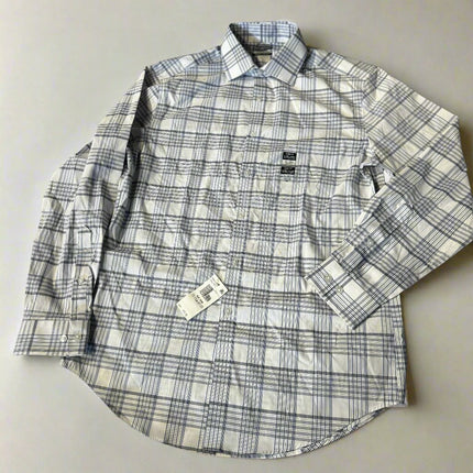 Men's Button-Down Wrinkle-Free Stretch Slim Fit Pattern Shirt - Van Heusen, New - Size M

